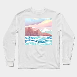 Sky, Mountains, Waves Long Sleeve T-Shirt